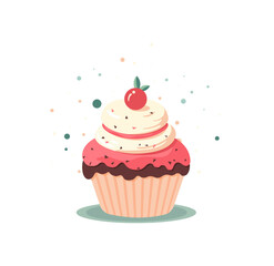 cupcake vector illustration