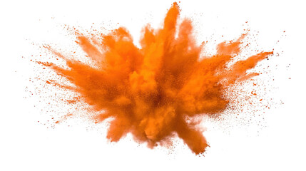 orange color power explosion isolated on transparent background
