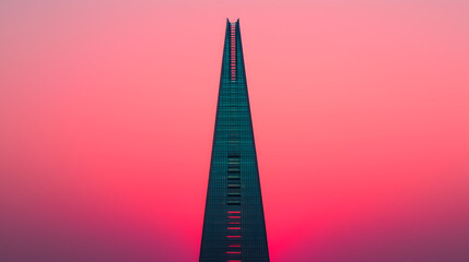 Breathtaking sunset views skyscraper city skyline photography in urban aesthetics