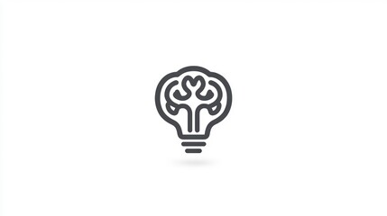 Abstract lightbulb brain graphic, concept for idea or innovation, use for intellectual property or digital design