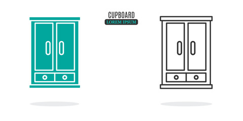 Illustration symbol. Cupboard abstract illustration design. Stock vector icon.