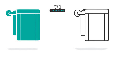 Illustration symbol. Towel abstract illustration design. Stock vector icon.