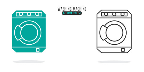 Illustration symbol. Washing machine abstract illustration design. Stock vector icon.