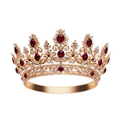 A beautiful crown adorned with intricate designs and gemstones.