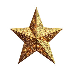 Obraz premium A decorative golden star with intricate designs and glowing lights.