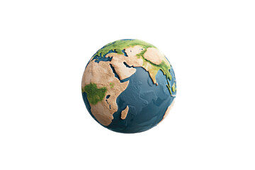A detailed illustration of Earth showcasing continents and oceans.