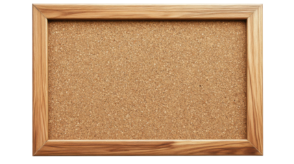 cork bulletin board isolated on white background