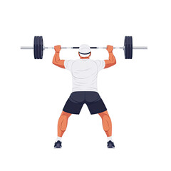 A man lifting a barbell, showcasing strength and determination.