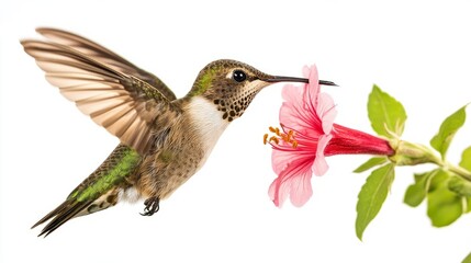 Obraz premium Generic Close-up Hummingbird Scene Near Flower Hovering