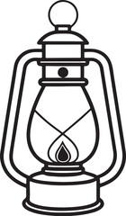 Obraz premium kerosene line art, black outline, vector and illustration, coloring book page line art drawing