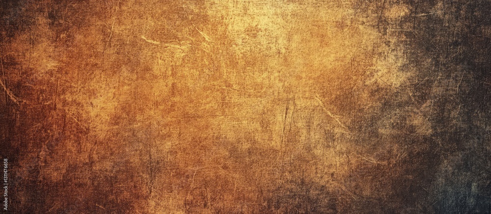 Poster brown and gold textured grunge background with a canvas appearance featuring a gradient from dark to