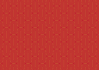 Red Golden Chinese Traditional Pattern background. Oriental Vector stock Abstract Chinese rich pattern.