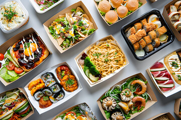 Diverse Takeout Food Options Near You - From Pizza and Burgers to Asian Cuisine and Salads