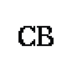 Fototapeta premium CB monogram logo design letter text name symbol monochrome logotype alphabet character simple logo