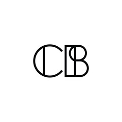 CB monogram logo design letter text name symbol monochrome logotype alphabet character simple logo