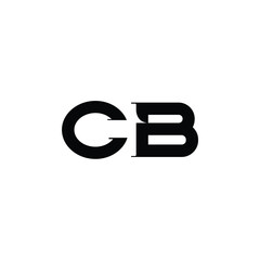 Obraz premium CB monogram logo design letter text name symbol monochrome logotype alphabet character simple logo