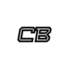 CB monogram logo design letter text name symbol monochrome logotype alphabet character simple logo
