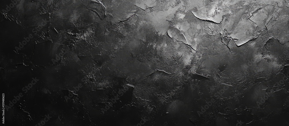 Fototapete Dark gray abstract textured stucco wall with rough surface and subtle variations creating a moody backdrop ideal for copy space.