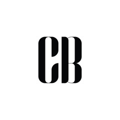 CB monogram logo design letter text name symbol monochrome logotype alphabet character simple logo