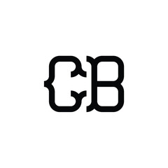 Obraz premium CB monogram logo design letter text name symbol monochrome logotype alphabet character simple logo