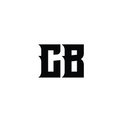 CB monogram logo design letter text name symbol monochrome logotype alphabet character simple logo