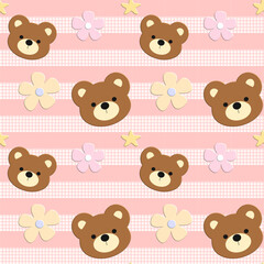 seamless pattern with teddy bears