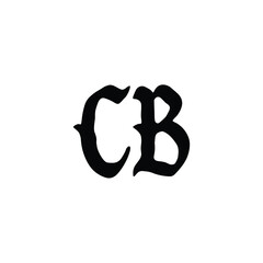 CB monogram logo design letter text name symbol monochrome logotype alphabet character simple logo