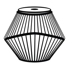 Hang Drum Silhouette, Vector, Icon, Logo, White Background.