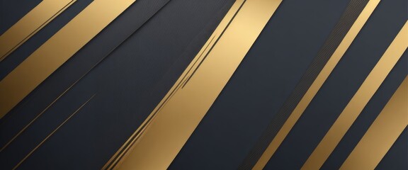 Black and Golden lines flat design dark gradient background