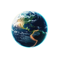 Stunning globe illustration showcasing Earth's vibrant features.