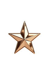 Stylish bronze star with a polished surface and modern design.
