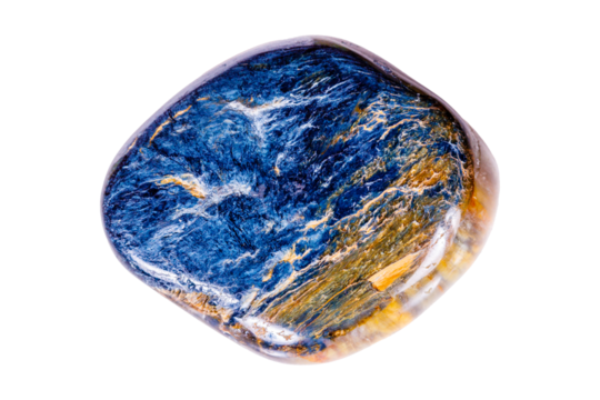 pietersite PAR mineral stone on white background close up
