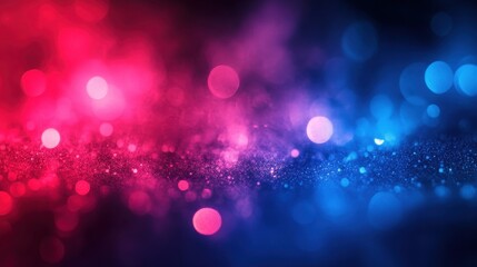 Red and Blue Glitter Bokeh Lights Abstract Background