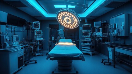 Empty Hospital Operating Room, Night