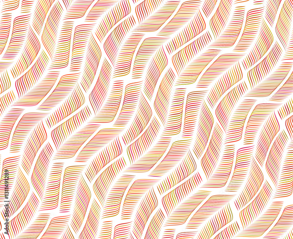 Aufkleber waves nature pattern. elegant geometric waves create a harmonious and decorative design. perfect for