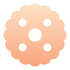 Gradient color icon, illustration for Biscuit, cookie, bake.