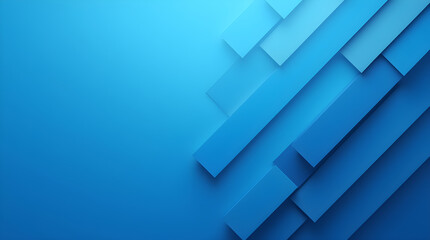 Modern Minimalist Blue Abstract Geometric Rectangular Bars Stacked Layers 3D Design Wallpaper Texture Image Art Graphic Design in Light and Dark Blue Shades