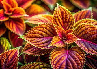 Coleus Bokeh Photography: Stunning Macro Shots of Colorful Coleus Plants with Soft Focus Background