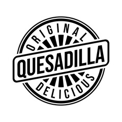 Fototapeta premium Quesadilla logo lettering vector black and white