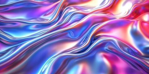 Features a wavy, fluid shiny cloth texture for visual depth. 