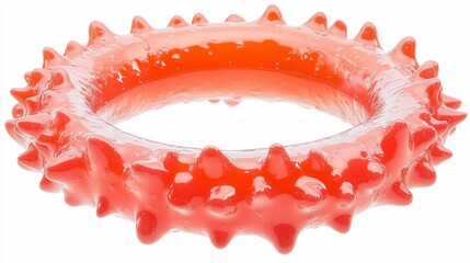 Coral-like ring, isolated on white