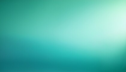 Fototapeta premium Smooth Blurred Mint Turquoise Gradient BG. Calming serene background. Gentle lighting soft mint & light turquoise gradient. Soft & tranquil backdrop.