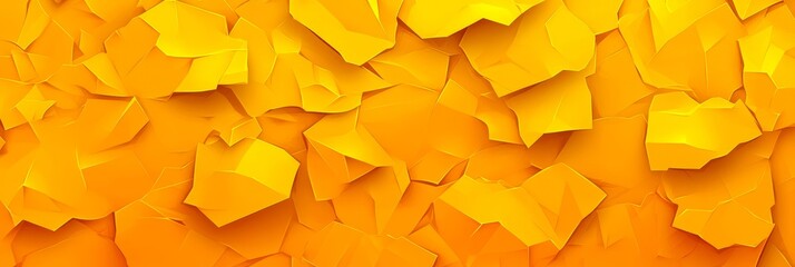 Abstract Golden Paper Texture Crumpled Surface with Vibrant Yellow Color and Clean Lines