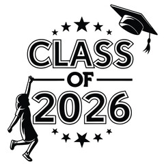 Senior Year 2026 - Graduation-Themed Vector 