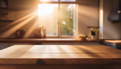 Fototapeta premium Soft Blurred Light Beams BG. Warm inviting atmosphere. Gentle light beams filtering through soft blurred background. Cozy & welcoming backdrop.