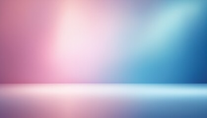 Obraz premium Abstract background. Soft Blurred Pastel Gradient BG. Gentle spotlight center. Pastel pinks & blues gradient with soft blur, central spotlight. Delicate & subtle backdrop.
