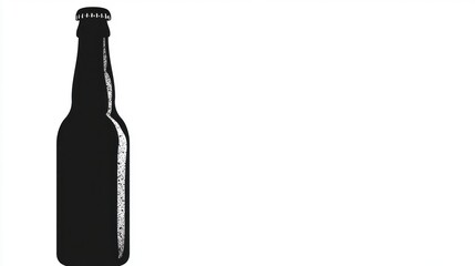 Dark beer bottle, studio shot, white background, beverage, alcohol