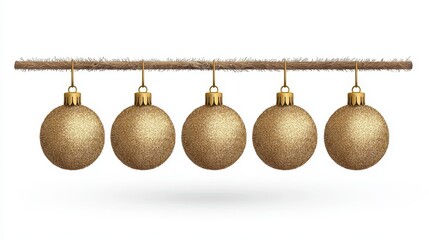 Vibrant christmas ornaments hanging from a branch creating a festive atmosphere for the holiday season celebration