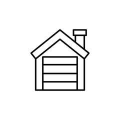 Garage line icon