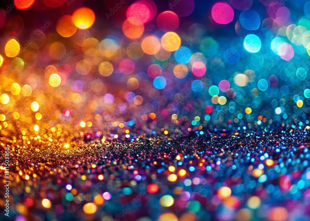 Poster Shimmering Glitter Pattern Bokeh Background - Abstract Sparkle Texture